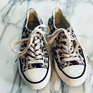 NWOT Qimeite (Chuck Taylor) Leopard Sneakers